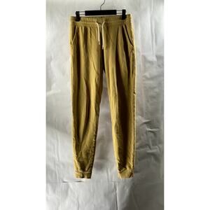 MATE Women's Mustard Yellow Drawstring Waist Pull-On Casual Sweatpants SZ S